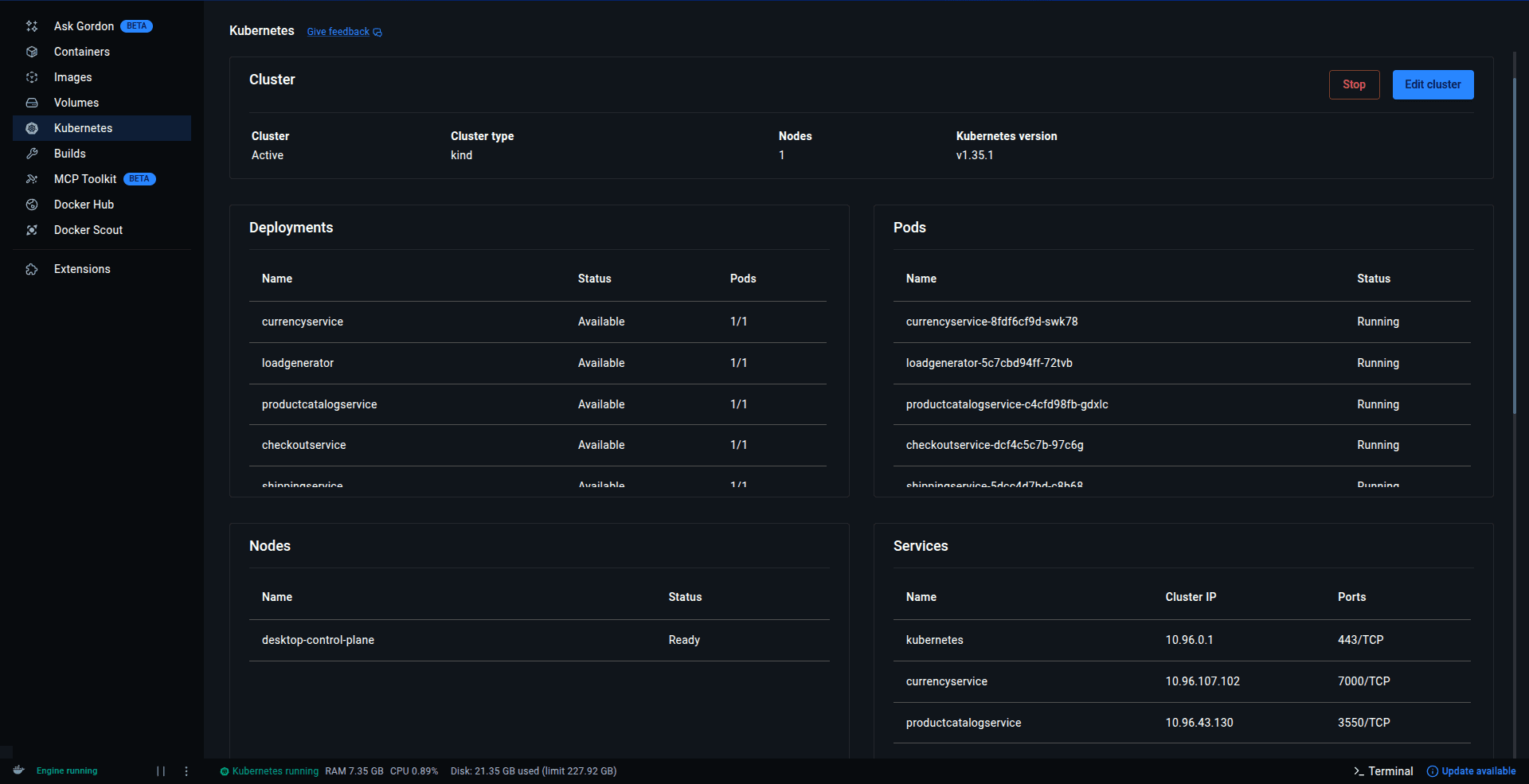 Kubernetes Cluster 1